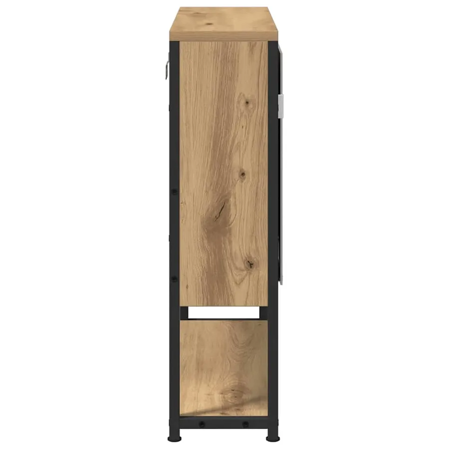 Armoire Miroir Chêne artisanal 60 x 16 x 60 cm - 7