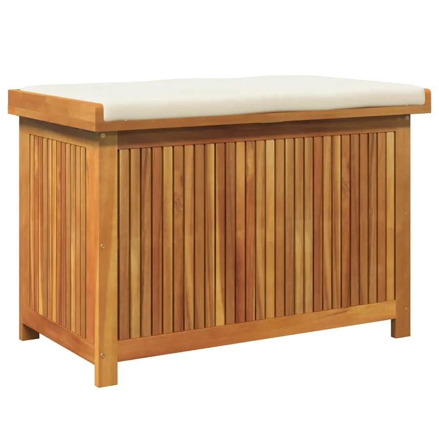 Boîte à coussins d'extérieur 90x50x60,5 cm bois massif d'acacia - 2