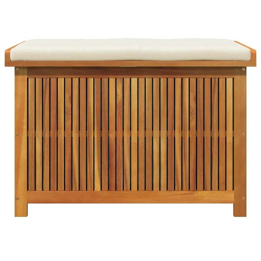 Boîte à coussins d'extérieur 90x50x60,5 cm bois massif d'acacia - 5