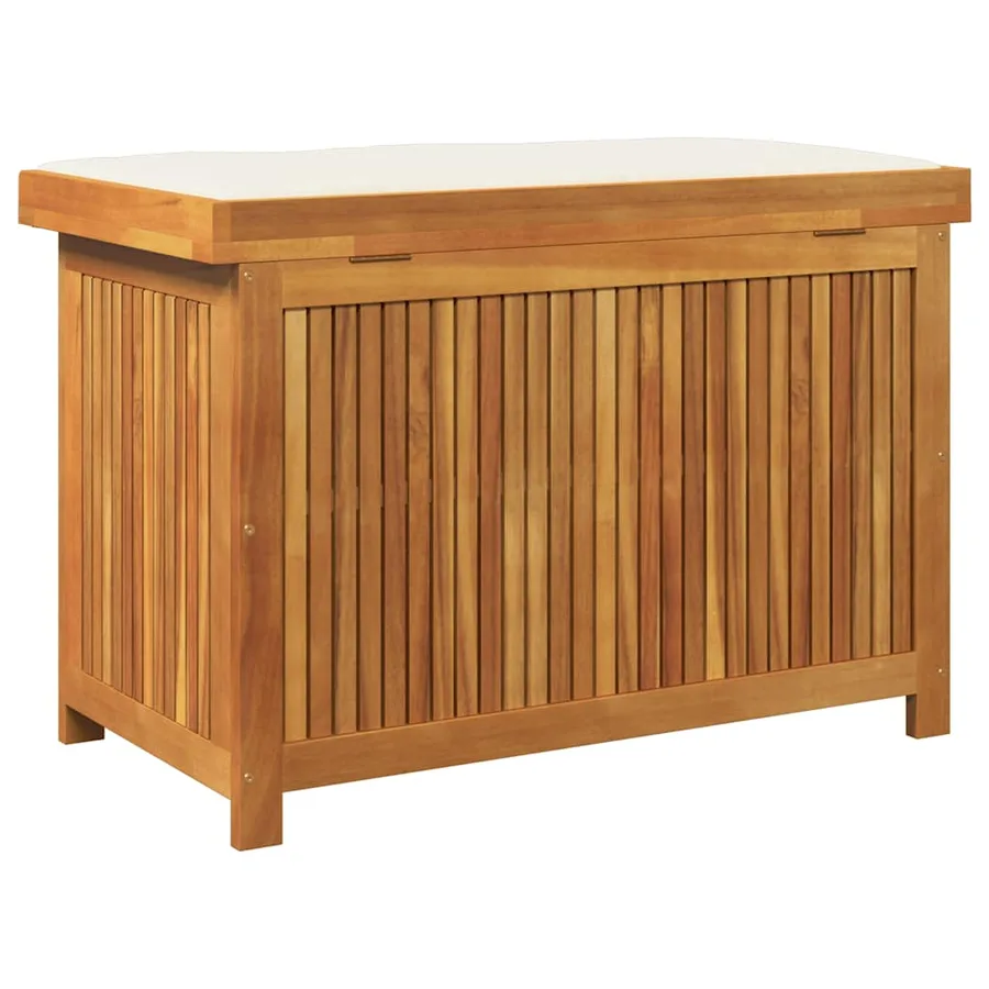 Boîte à coussins d'extérieur 90x50x60,5 cm bois massif d'acacia - 7