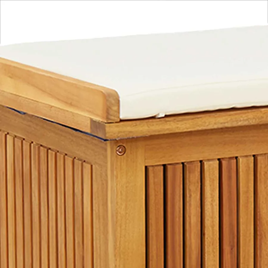 Boîte à coussins d'extérieur 90x50x60,5 cm bois massif d'acacia - 9