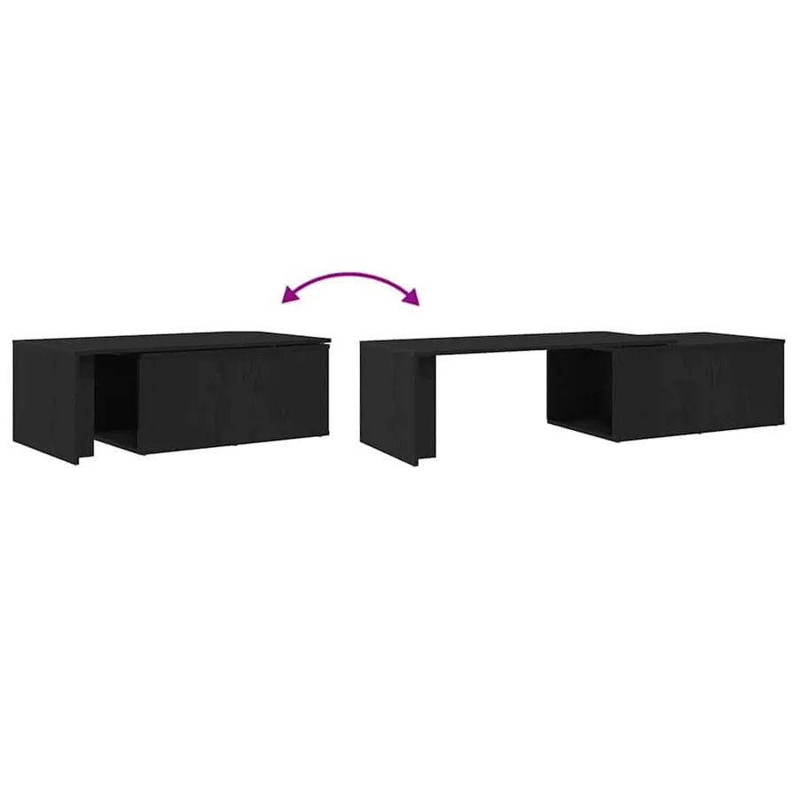 Table basse Chêne noir 150 x 50 x 35 cm Bois d'ingénierie - 8
