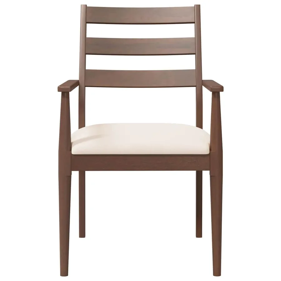 Chaises de salle à manger avec coussins (2 pcs) bois massif marron caoutchouc - 5