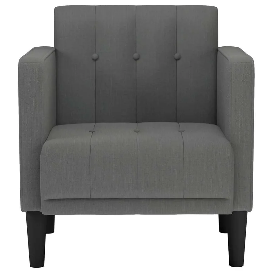Canapé-chaise accoudoirs gris foncé 53 cm tissu - 3