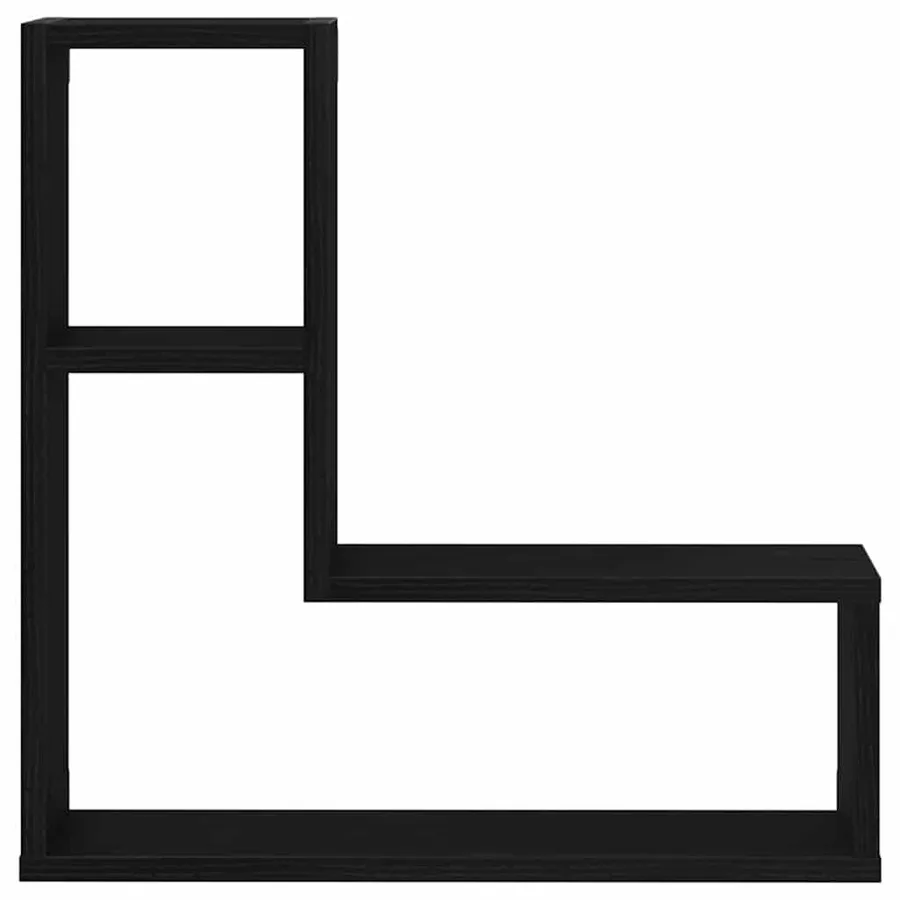 Étagère Murale avec étagère 2 pcs Chêne noir 50 x 15 x 85 cm - 6