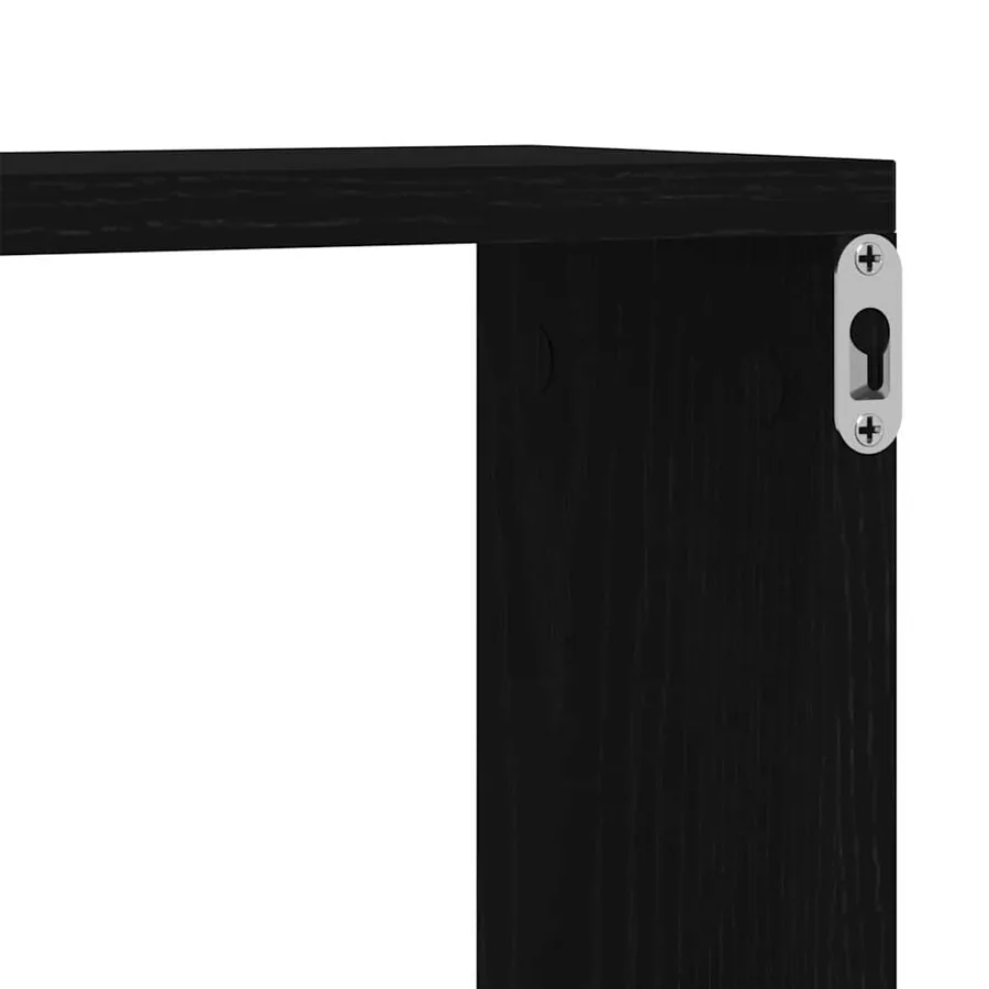 Étagère Murale avec étagère 2 pcs Chêne noir 50 x 15 x 85 cm - 9