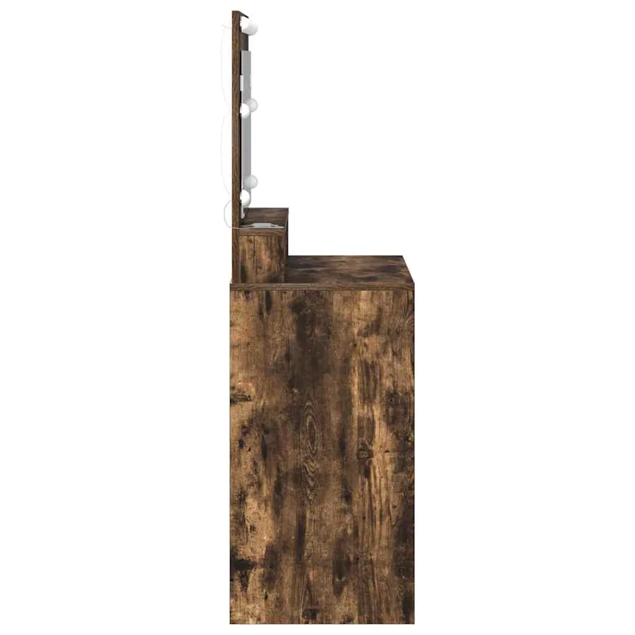 Table de Toilette avec étagère Chêne fumé 75,5 x 41 x 135 cm - 5