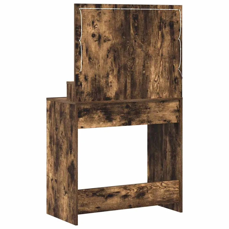 Table de Toilette avec étagère Chêne fumé 75,5 x 41 x 135 cm - 6