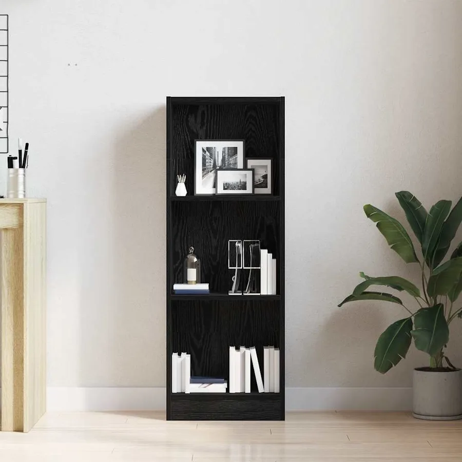Bibliothèque en chêne noir 40 x 24 x 109 cm bois d'ingénierie - 3