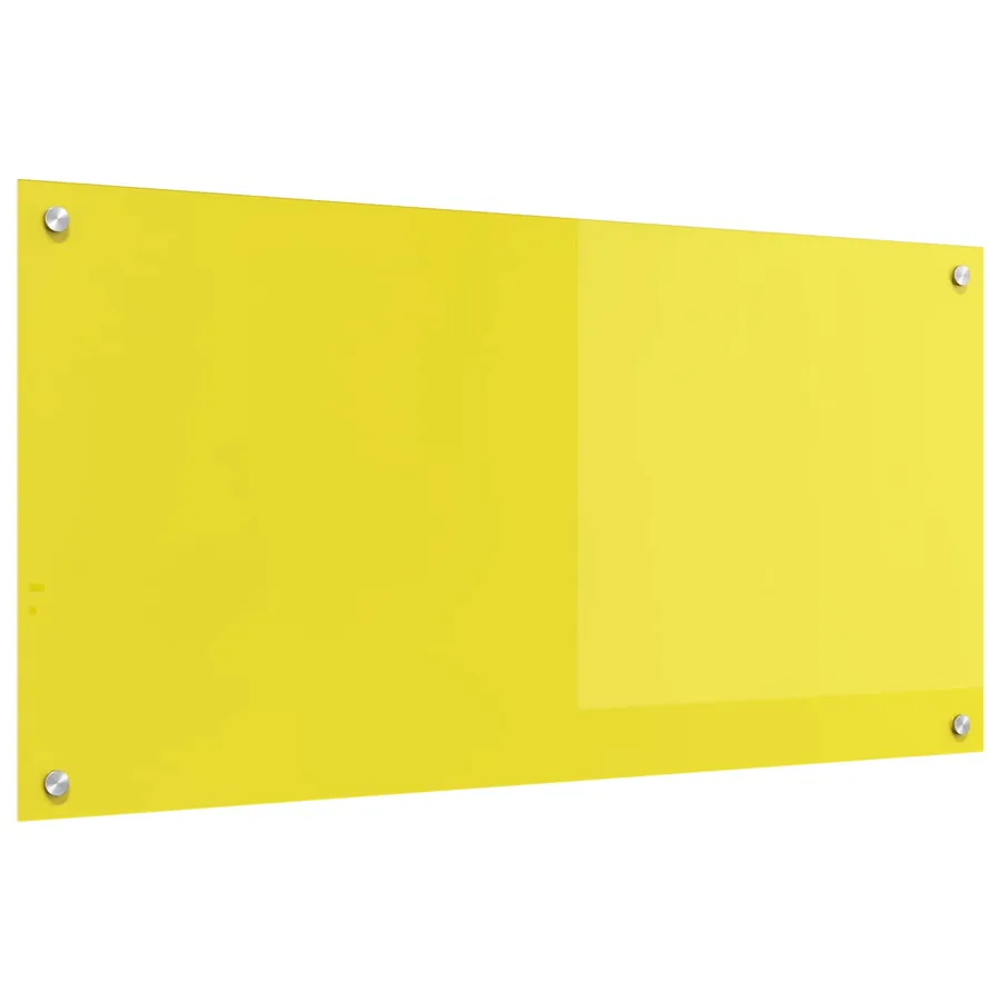 Crédence de cuisine Jaune 100 x 50 cm verre trempé