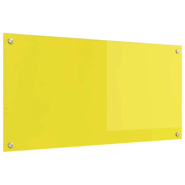 Crédence de cuisine Jaune 100 x 50 cm verre trempé