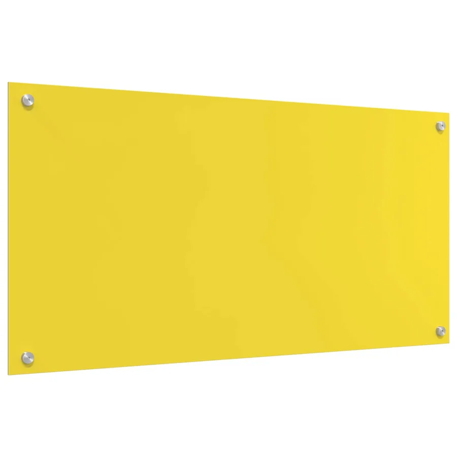 Crédence de cuisine Jaune 100 x 50 cm verre trempé - 4