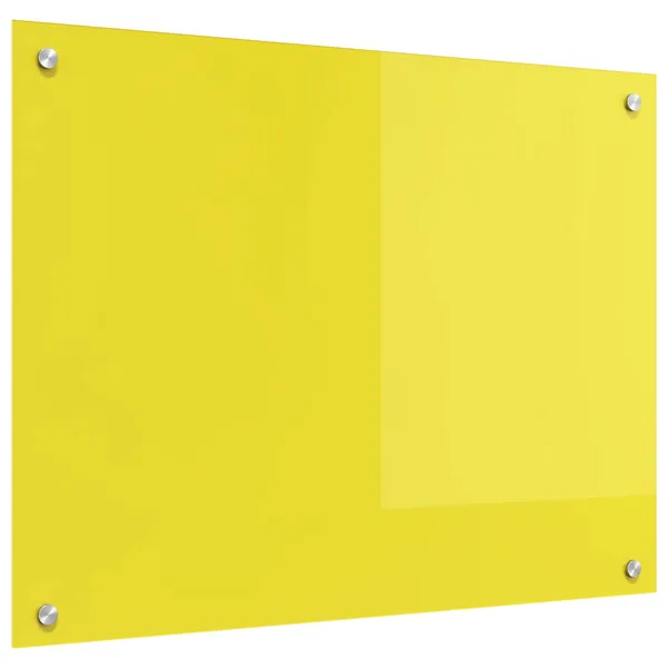 Crédence de cuisine Jaune 80 x 60 cm verre trempé