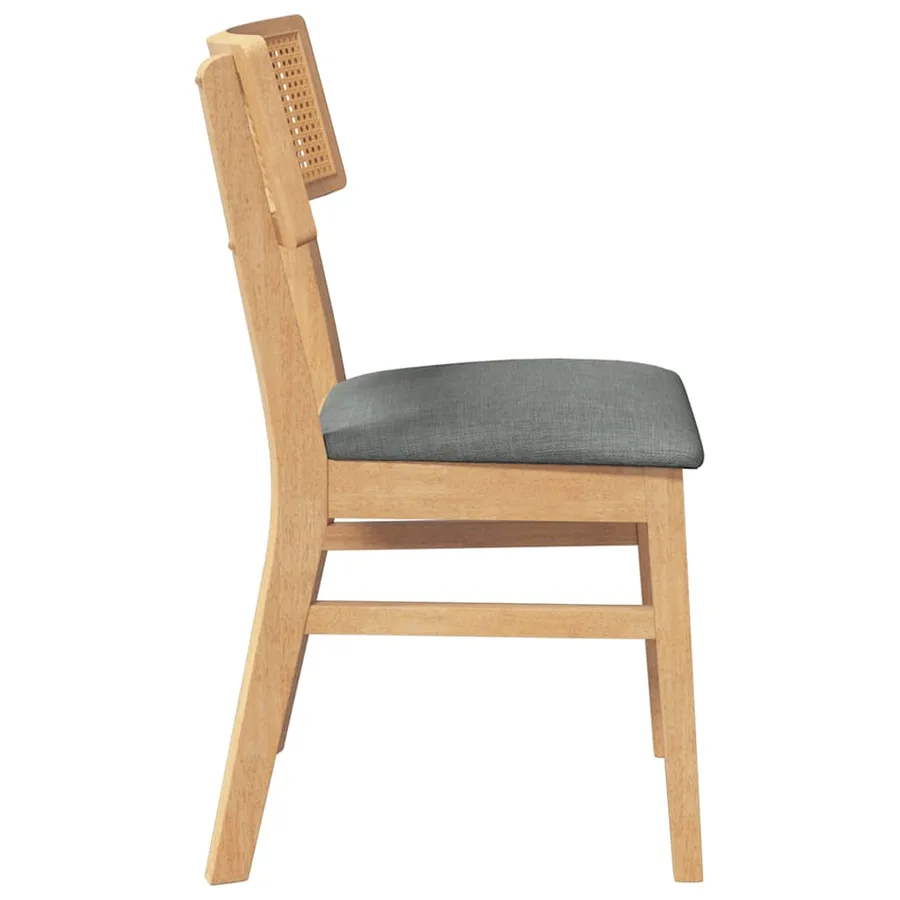 Chaises à manger coussins 2 pcs bois massif caoutchouc - 6