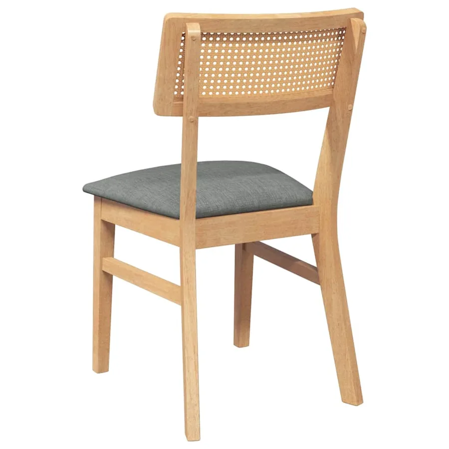 Chaises à manger coussins 2 pcs bois massif caoutchouc - 7