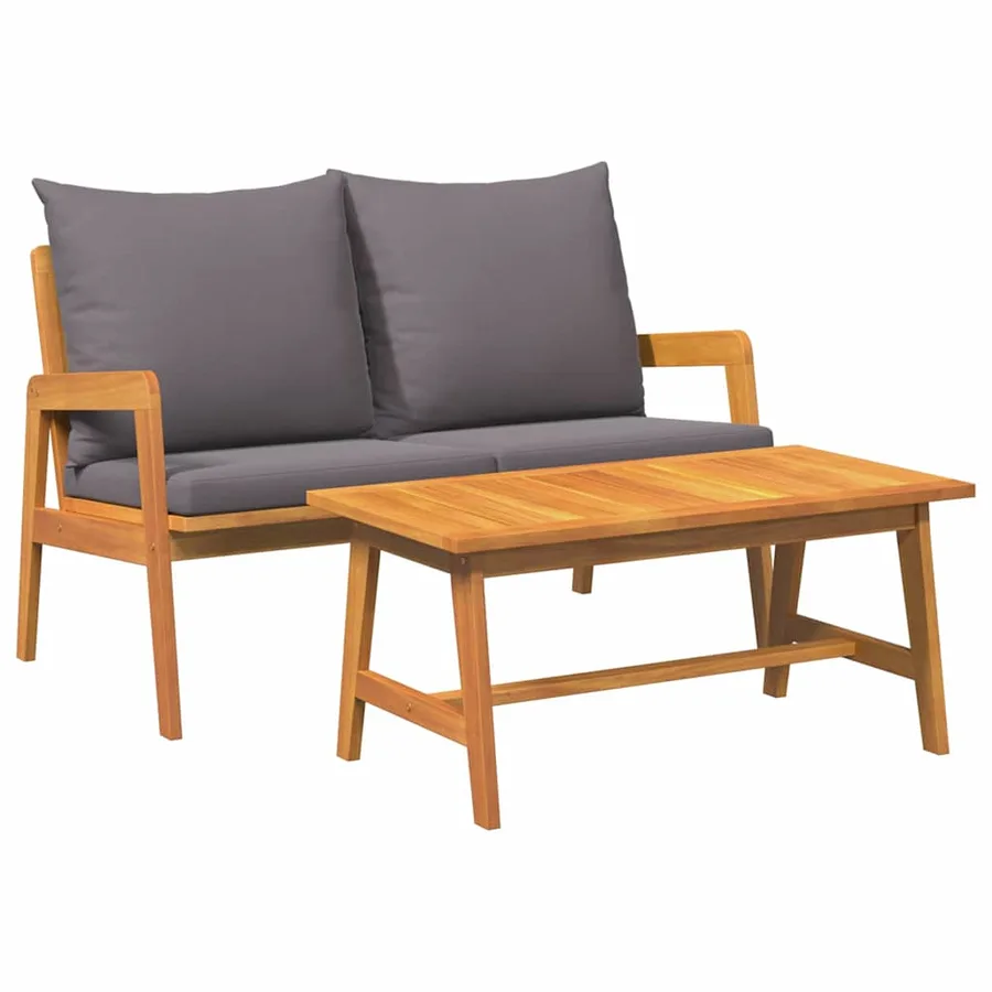 Ensemble bistrot 2 pcs Huile Naturelle Bois d'Acacia Massif - 2
