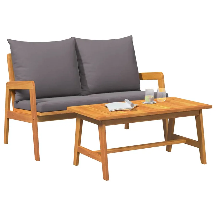 Ensemble bistrot 2 pcs Huile Naturelle Bois d'Acacia Massif - 3