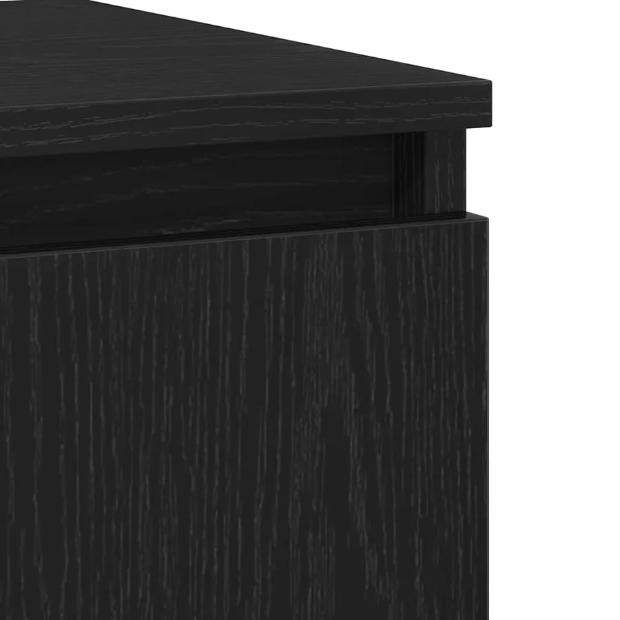 Buffet Chêne noir 104 x 35 x 70 cm Bois d'ingénierie - 9