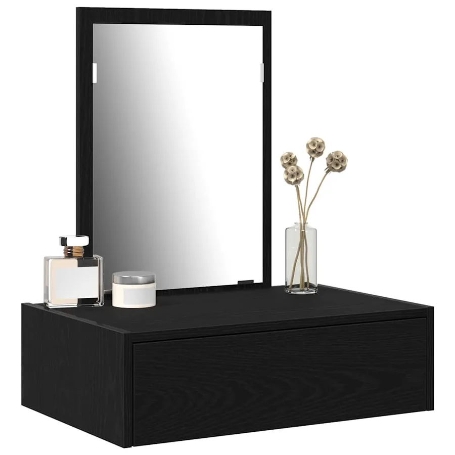 Table de Toilette Noir 60 x 40 x 70 cm Bois d'ingénierie - 3
