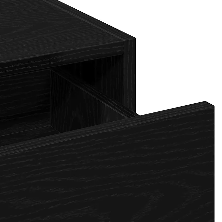 Table de Toilette Noir 60 x 40 x 70 cm Bois d'ingénierie - 9