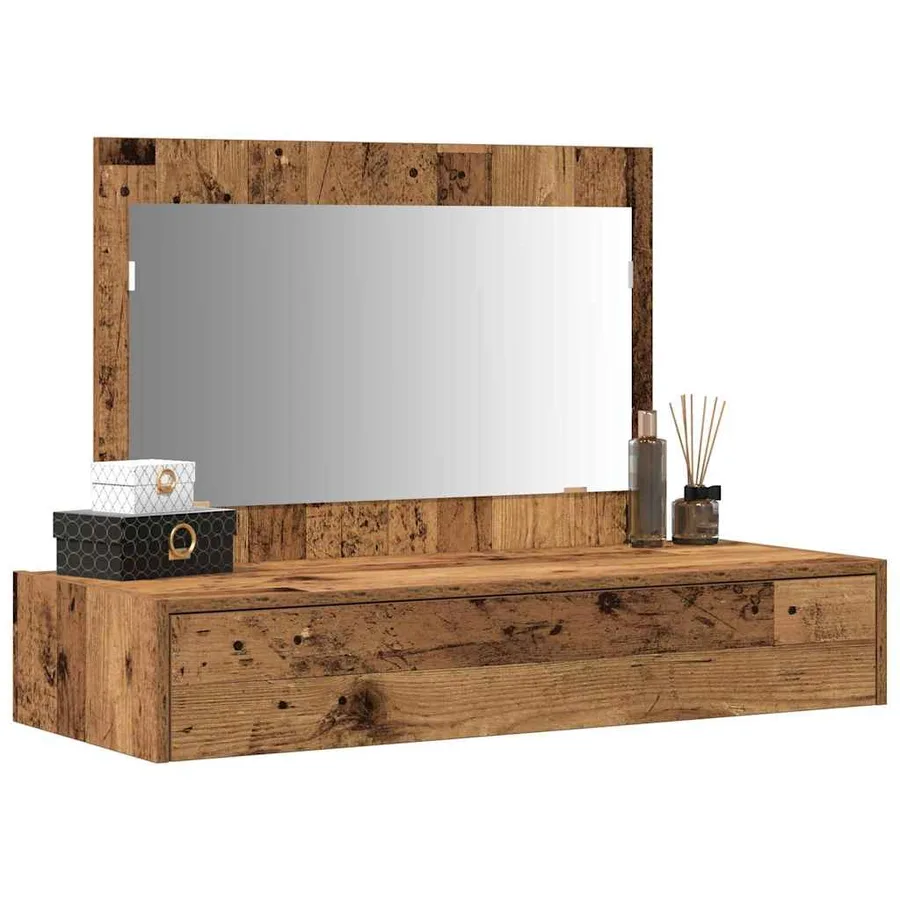 Table de Toilette Marron 100 x 40 x 70 cm Bois d'ingénierie - 3