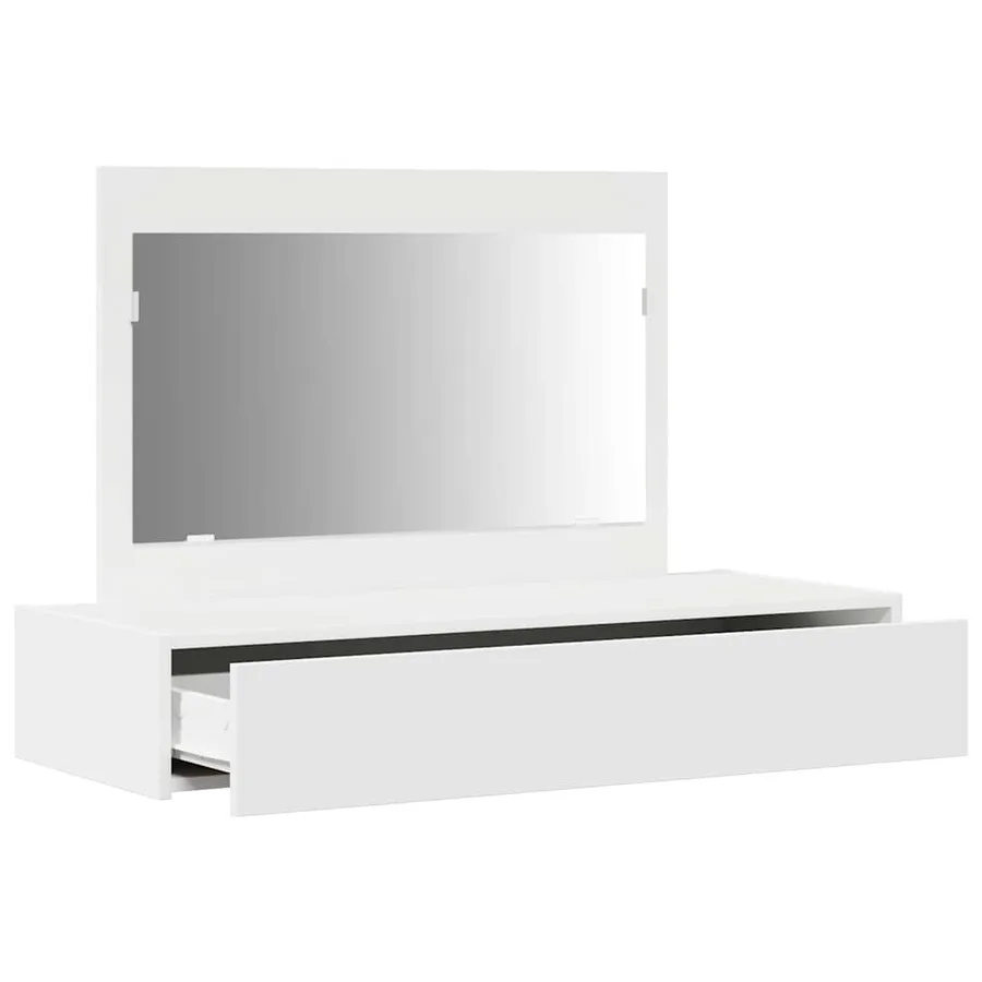 Table de Toilette Blanc 100 x 40 x 70 cm Bois d'ingénierie - 5