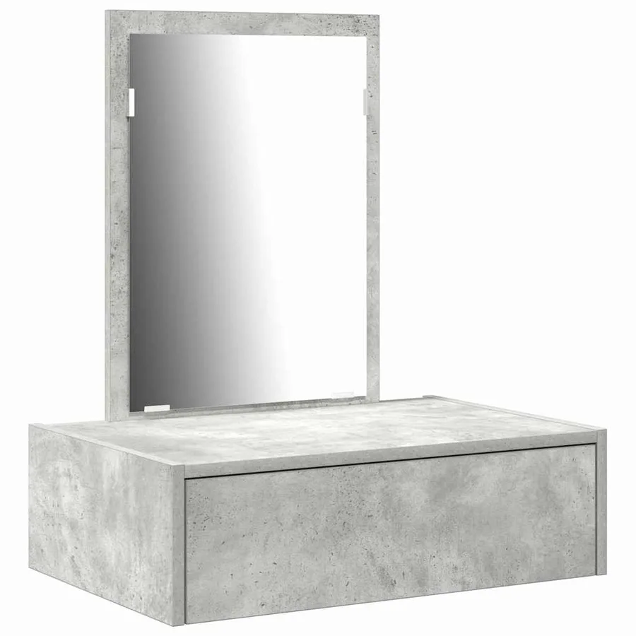 Table de Toilette Gris 60 x 40 x 70 cm Bois d'ingénierie - 2