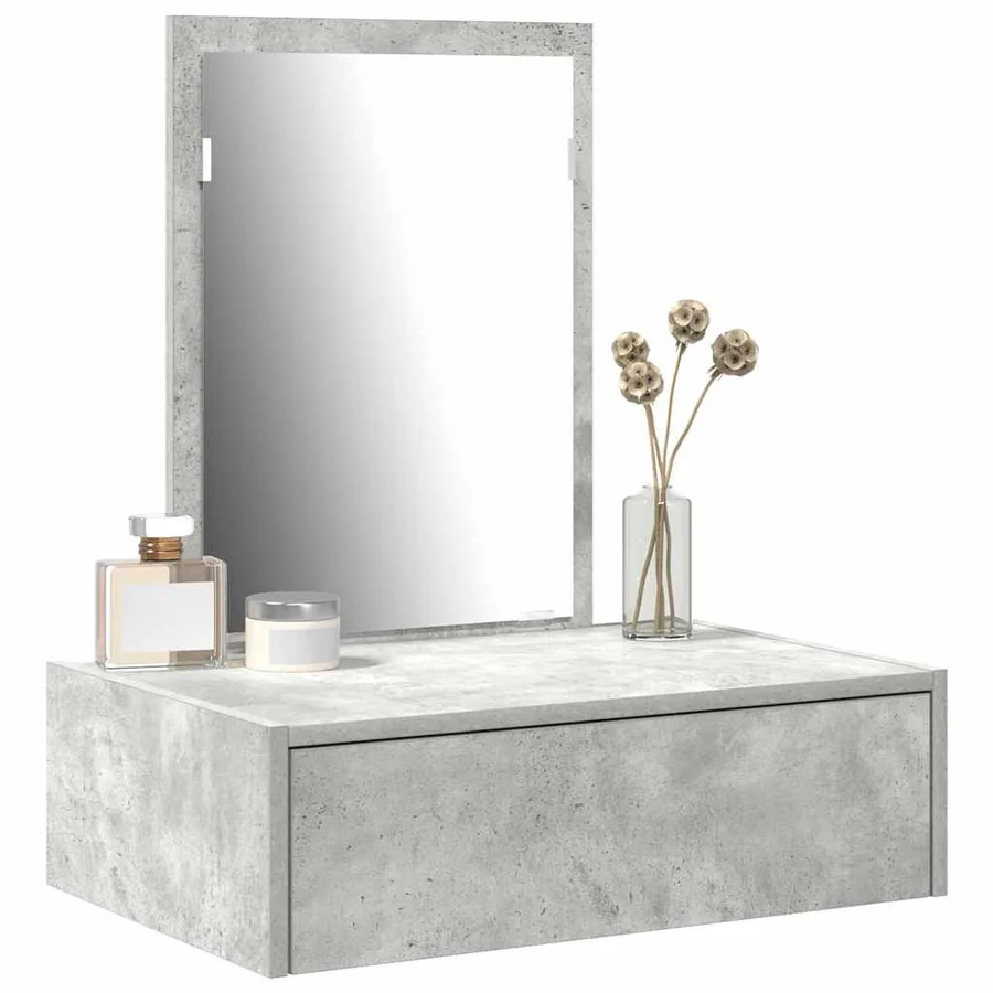 Table de Toilette Gris 60 x 40 x 70 cm Bois d'ingénierie - 3
