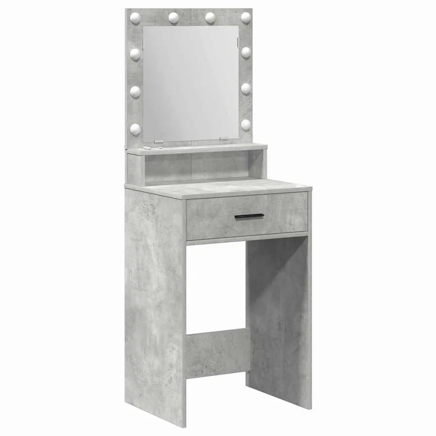 Table de Toilette Gris béton 50 x 41 x 135 cm Bois d'ingénierie - 2