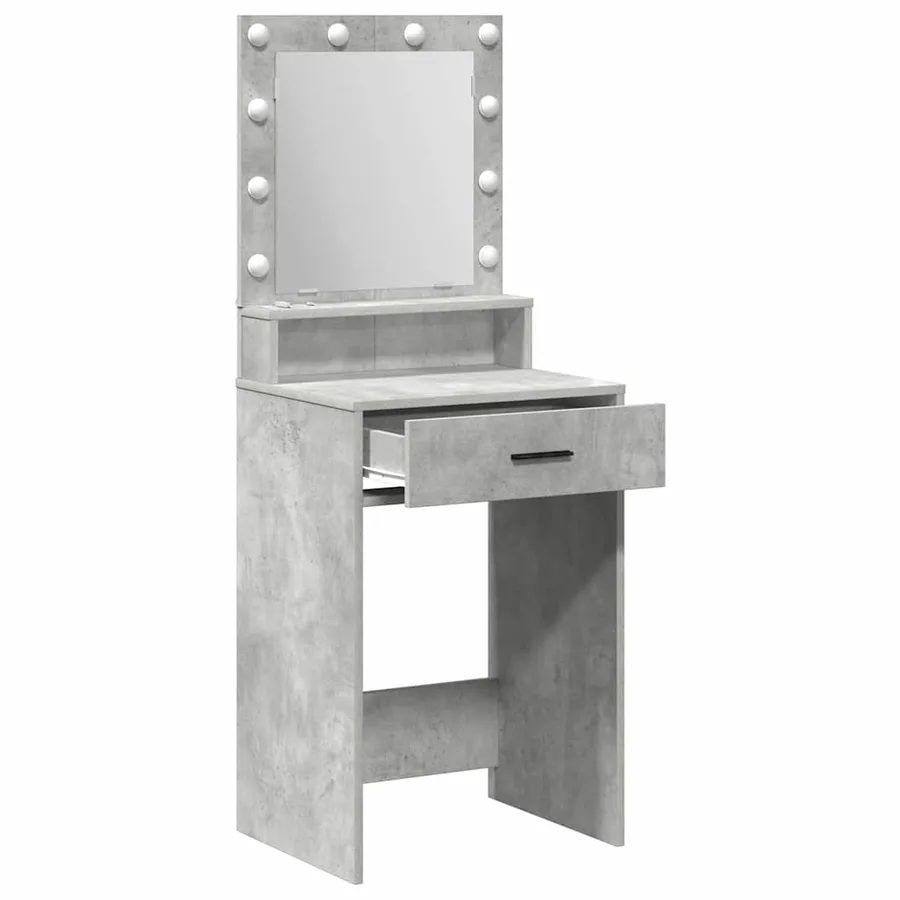 Table de Toilette Gris béton 50 x 41 x 135 cm Bois d'ingénierie - 4