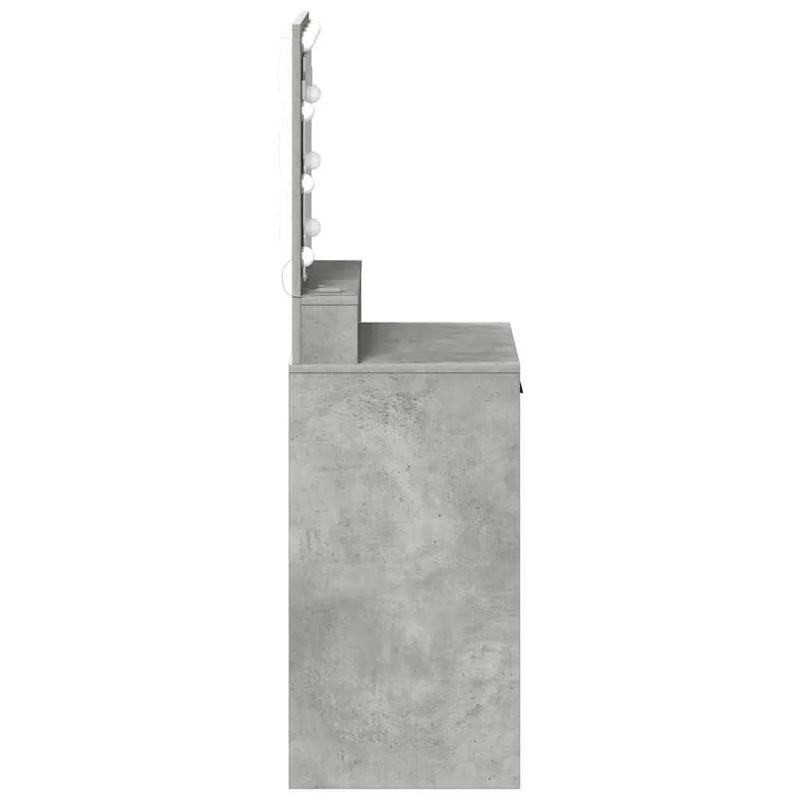 Table de Toilette Gris béton 50 x 41 x 135 cm Bois d'ingénierie - 6