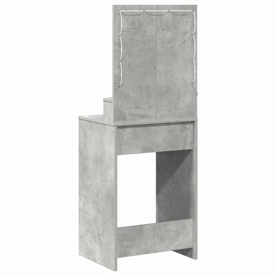 Table de Toilette Gris béton 50 x 41 x 135 cm Bois d'ingénierie - 7