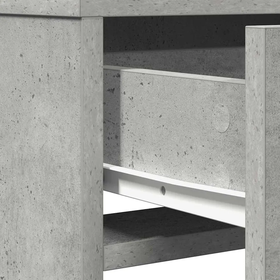 Table de Toilette Gris béton 50 x 41 x 135 cm Bois d'ingénierie - 8