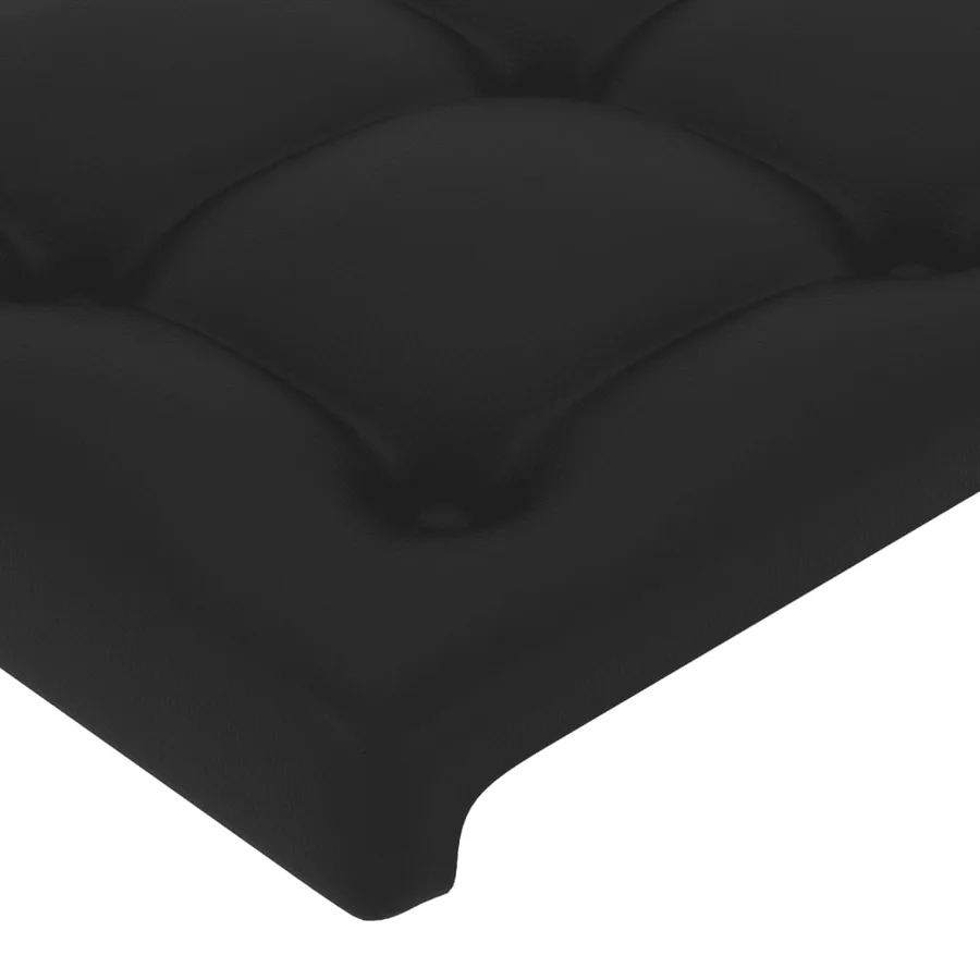 Tête de lit à LED Noir 147x16x118/128 cm Similicuir - 5