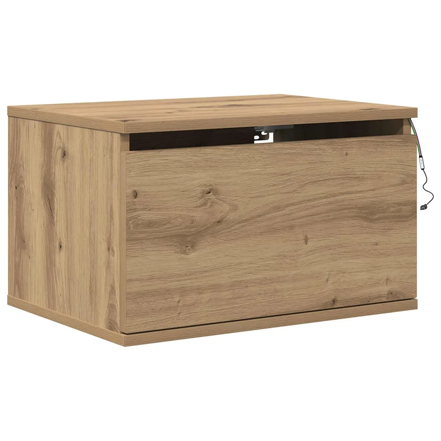 Cabinet de chevet mural Chêne artisanal 50 x 36 x 30 cm - 5