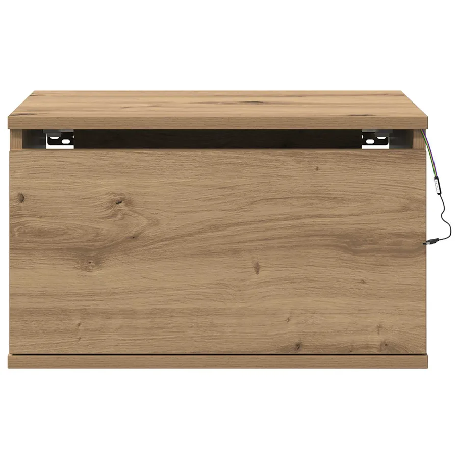 Cabinet de chevet mural Chêne artisanal 50 x 36 x 30 cm - 7