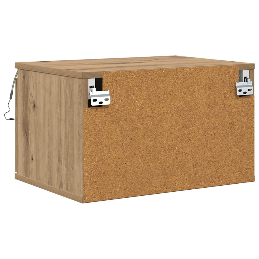 Cabinet de chevet mural Chêne artisanal 50 x 36 x 30 cm - 9