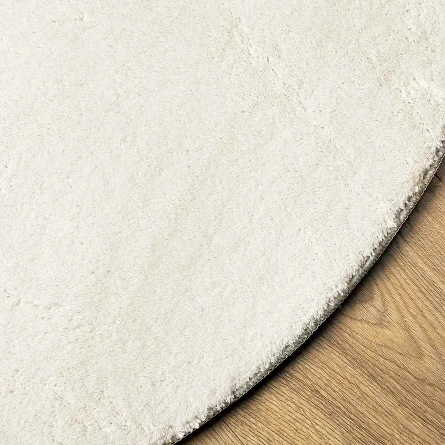 Tapis de surface ovale HUARTE Crème 100 x 200 cm 100% Polyester - 4