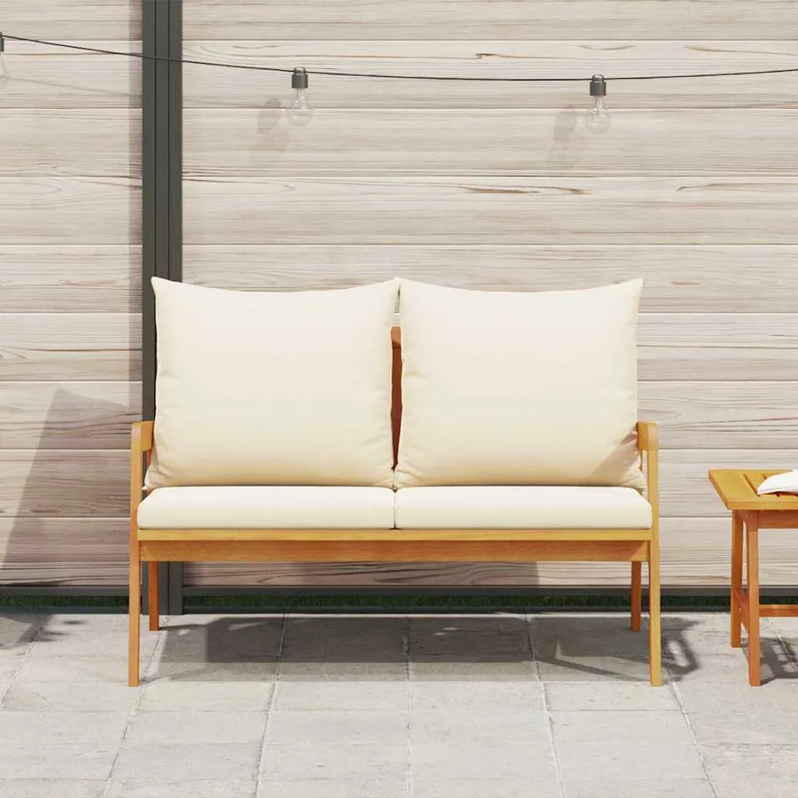 Banc de jardin avec coussin Huile Naturelle 115 x 65 x 71 cm - 3