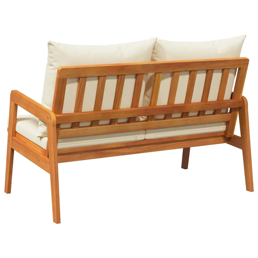 Banc de jardin avec coussin Huile Naturelle 115 x 65 x 71 cm - 4