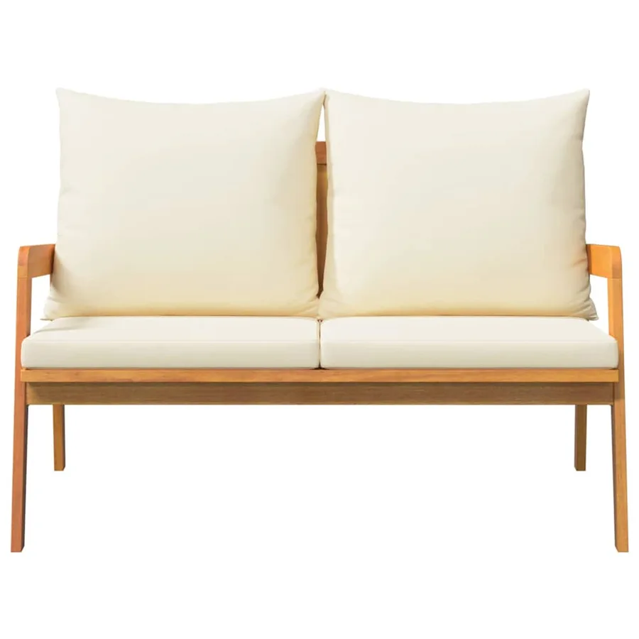 Banc de jardin avec coussin Huile Naturelle 115 x 65 x 71 cm - 5
