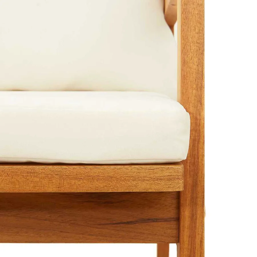 Banc de jardin avec coussin Huile Naturelle 115 x 65 x 71 cm - 8