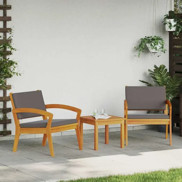 Chaise de jardin 2 pcs Huile Naturelle Bois d'Acacia Massif