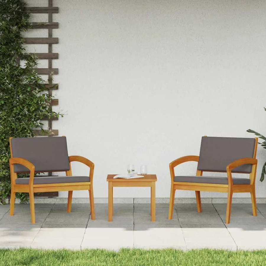 Chaise de jardin 2 pcs Huile Naturelle Bois d'Acacia Massif - 3
