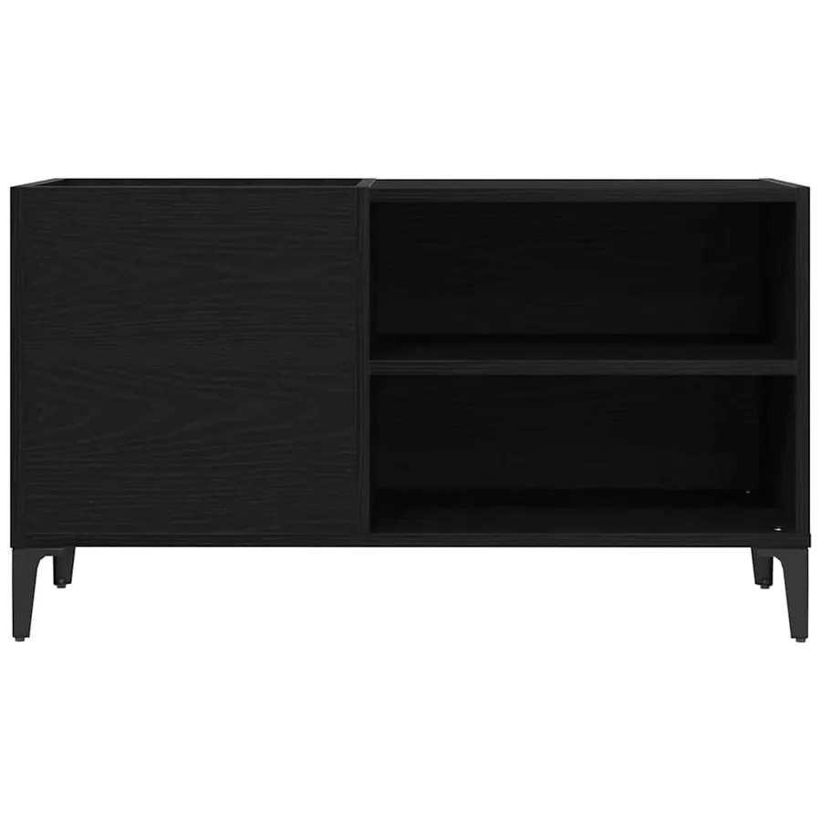 Meuble à vinyles Chêne noir 84,5 x 38 x 48 cm Bois d'ingénierie - 5