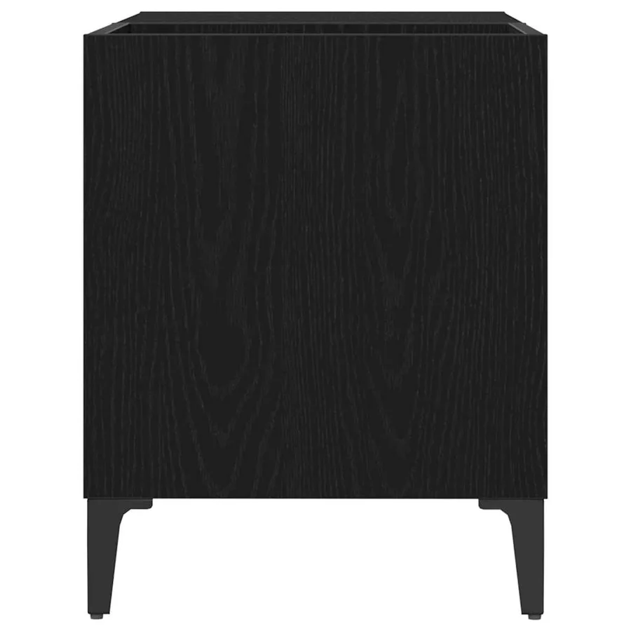 Meuble à vinyles Chêne noir 84,5 x 38 x 48 cm Bois d'ingénierie - 6