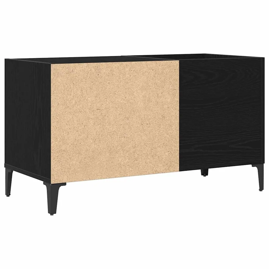 Meuble à vinyles Chêne noir 84,5 x 38 x 48 cm Bois d'ingénierie - 7