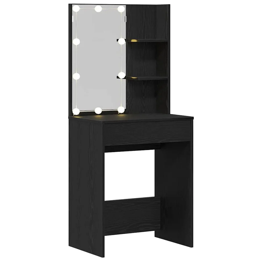 Table de Toilette Chêne noir 60 x 40 x 140 cm Bois d'ingénierie - 4