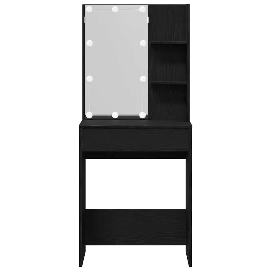 Table de Toilette Chêne noir 60 x 40 x 140 cm Bois d'ingénierie - 6