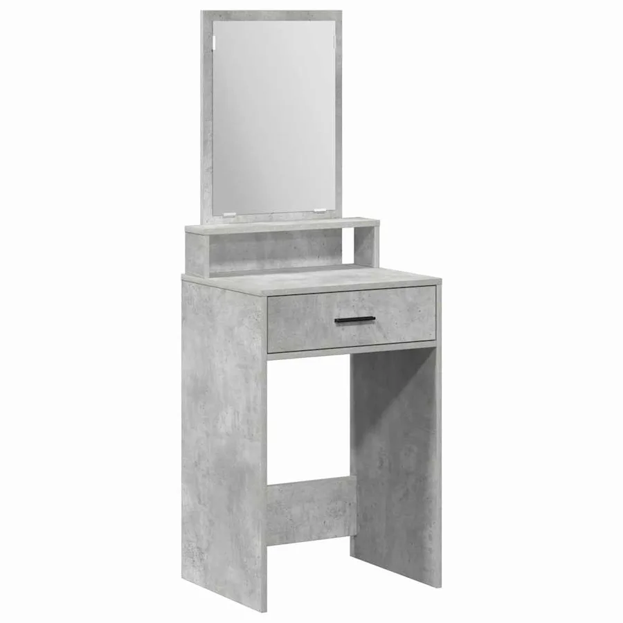 Table de Toilette Gris béton 50 x 41 x 140 cm Bois d'ingénierie - 2